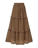 BTFBM Women's Long Summer Skirt 2026 Elegant High Waist...