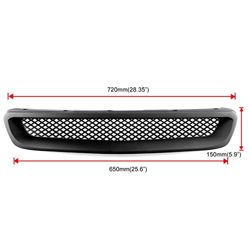 Malla panal de parachoques para Civic 1999-2000 y rejilla frontal de capó de coche 2