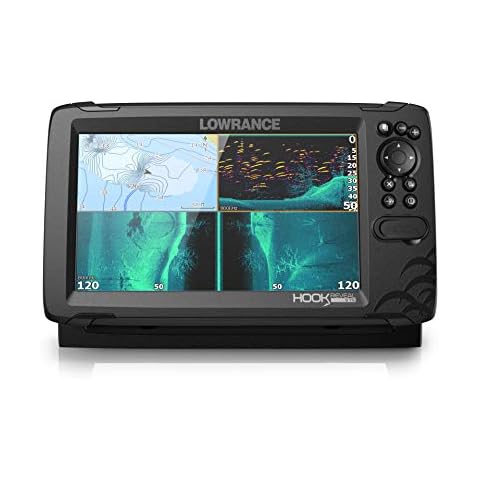 Lowrance HOOK Reveal 9 TripleShot - 9-inch Fish Finder w/Transducer and C-MAP US Inland Mapping Preloaded Cover