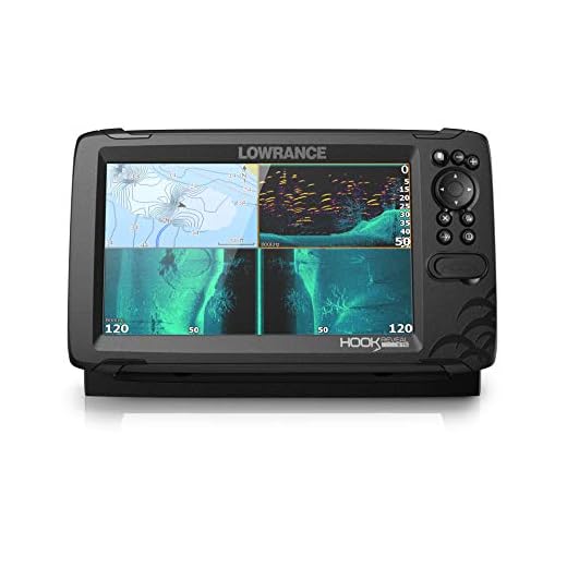 Lowrance HOOK Reveal 9 TripleShot - 9-inch Fish Finder w/Transducer and C-MAP US Inland Mapping Preloaded