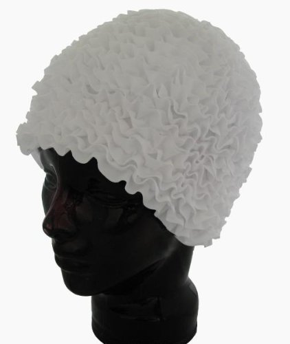 Bonnet de bain à volants imperméable au design drapé chic - 2