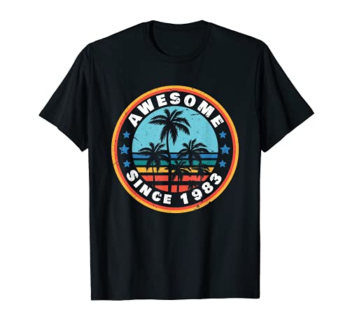 Awesome Since 1983 - Regalo de cumpleaños, diseño vintage Camiseta