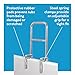 Carex Tri-Grip Bathtub Rail with Chrome Finish - Bathtub Grab Bar Safety Bar For Seniors and Handicap - For Assistance Getting In and Out of Tub, Easy to Install on Most Tubs,Silver