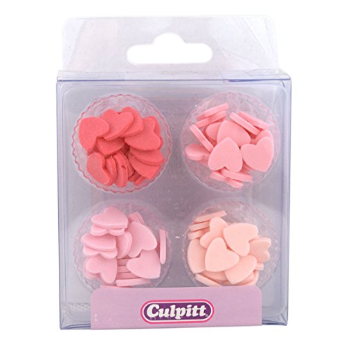 Red & Pink Mini Sugar Hearts - 100 Pack