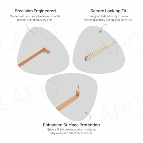 Image of LAPO 36 Inch Pull Handles for Kitchen Cabinets & Drawers, Sleek Rosegold Window Drawer Handles for Almirah and Cupboard,Reliable Grip Support (900mm, Rosegold Finish, Pack of 2)