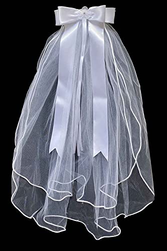 Pink Princess Girls Veil with Tiara - First Communion Veil for Girls 7-16 - 1st Holy Communion Veil - Velos para Primera Comunion3