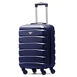 Flight Knight Valigie rigide in ABS a 4 ruote leggere per trasportare bagagli a mano approvate per oltre 100 compagnie aeree tra cui easyJet, BA, Ryanair, Air France e molti altri 55x35x25cm