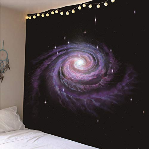 Daesar Hanging Tapestry, Decorative Tapestry Galaxy Pattern Tapestry For Bedroom Black Purple Tapestry 138X102 Inch Polyester Tapestry #TOP1