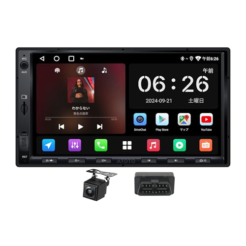 ATOTOZONE AC-4450 Bluetooth OBDII/OBD2�ԗ��f�f�X�L���i�[/�X�L�����c�[���CA5LG2A7T-S01 �p�AAndroid 2DIN �f�B�X�v���C�I�[�f�B�I�A7�C���`�A���h���C�h�i�r�AWi-Fi/Bluetooth/USB