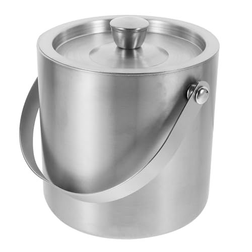 SHOWERORO Seau Isotherme à Glace 1, 6 L en Acier Inoxydable pour Maison Ktv