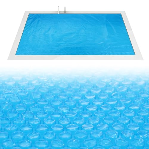 8.5x5.5 Ft Rectangle Solar Pool Cover for Above Pools, Blue