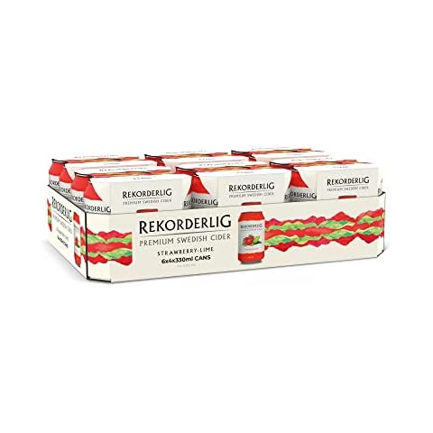 Rekorderlig Strawberry-Lime cider 24 x 330 ml (cans) Cover