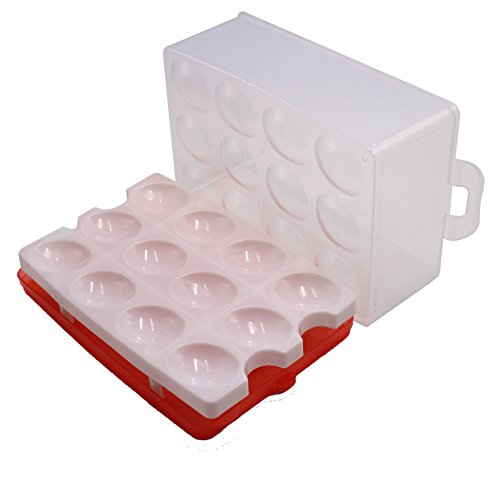 Egg Holder For Refrigerator - Deviled Egg Tray Carrier With Lid, Container For 24 Eggs #TOP2