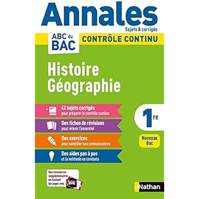 Annales ABC du BAC 2024 - Histoire-G&eacute;ographie 1re - Corrig&eacute; (9): Sujets & corrig&eacute;s