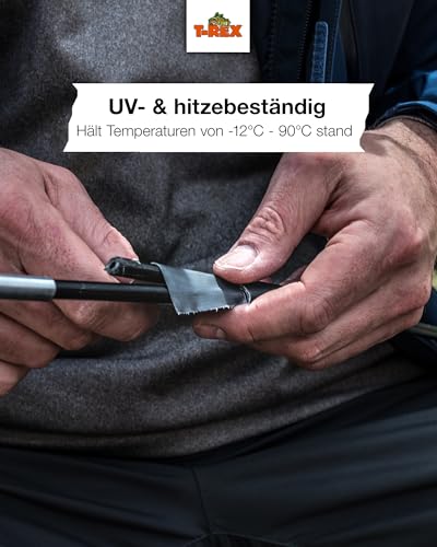 T-Rex Tape 821-25 Gewebeband – Extrem starkes Panzertape – Wasserdichtes Reparaturband für innen & außen – Klebeband zum Reparieren & Befestigen – 25mm x 9,10m