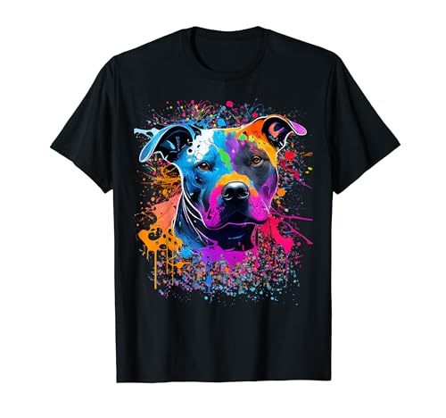 Portrait coloré de Staffordshire Bull Terrier T-Shirt