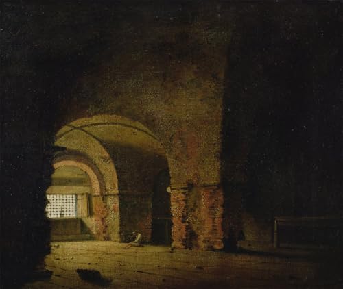Tableau le prisonnier Wright of Derby pour habiller un grand mur vide de chambre 60x90