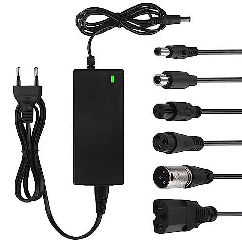 AVCXEC Ladegeräte Für Scooter, E Scooter Ladegerät, Hoverboard Ladekabel, Ladegerät e Scooter, 42V 2A AC E Scooter Ladekabel Mit 6 Anschlüss