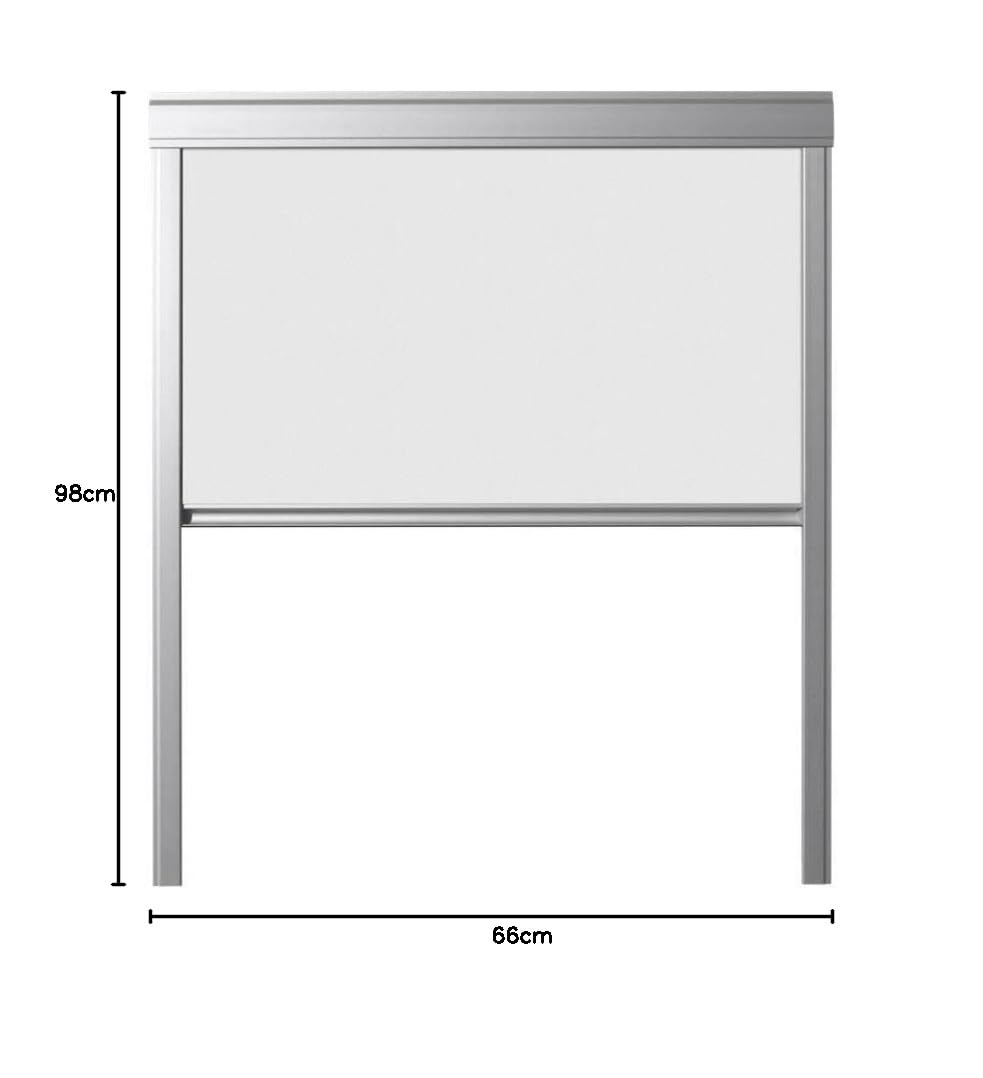 Store occultant pour fenêtre de Toit FK04 / F04 / F4A | pour VELUX, BALIO, DAKSTRA, RoofLITE+, SOLSTRO, DAKEA, LuXtra, Keylight | Obscurcissement Quasi Total | Position réglable | Blanc
