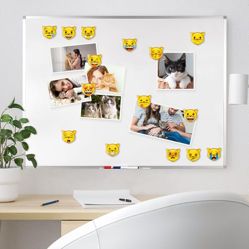 Imanes decorativos gato emoji set 16 piezas miniatura 4