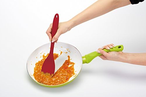 KitchenCraft Colourworks Silicone Spatula Spoon, 28 cm - Red