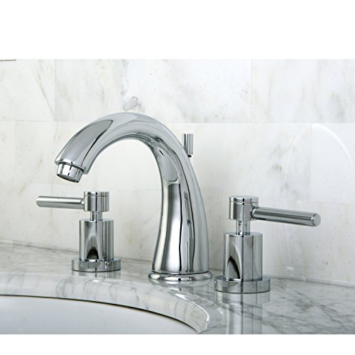 Kingston Brass Ks2961Dl Concord Widespread Lavatory Faucet With Metal Lever Handle, 7-Inch Spout Reach, Polished Chrome #TOP2
