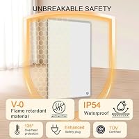 Hocosyme Infrarotheizung 600 Watt, Energiesparende Infrarot Wandheizung, Infrarot Heizung Heizkörper Heizpaneel, Elektroheizung mit Uberhitzungsschutz, 600 * 1000mm, TÜV. – Ansicht 3