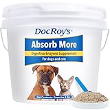 Doc Roy's Absorb More Digestive Enzyme Supplement for Dogs & Cats, 14 Natural Plant Enzymes, Supports Nutrient Absoption & Digestion, Chicken Liver Flavor Granules, 4 lb