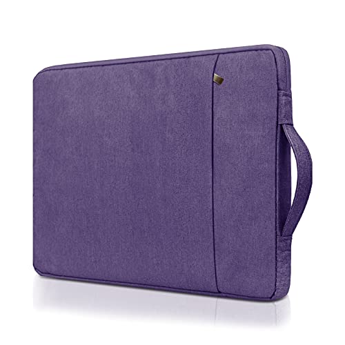 RAINYEAR Housse Ordinateur Portable 14 Pouces Sacoche étanche Pochette de Protection Laptop Computer avec Poignée et Poche Avant, Compatible avec 14' Chromebook Notebook Ultrabook MacBook, Violet