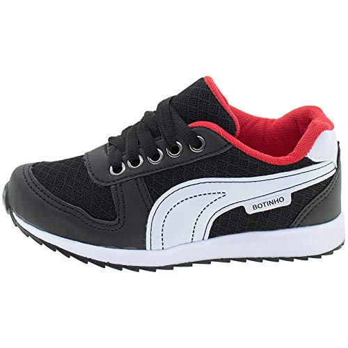 Tênis Menino Botinho Comfortable Day Preto/Branco