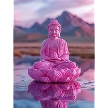 Diamond Painting Zen Diamond Art Kits for Adults Beginner, 5D Peinture Diamant Pink, DIY Round Full Drill Gem Art Crystal Paintings Crafts for Room Decor Wall Aesthetics, Gifts 32x40 inch 7481-16