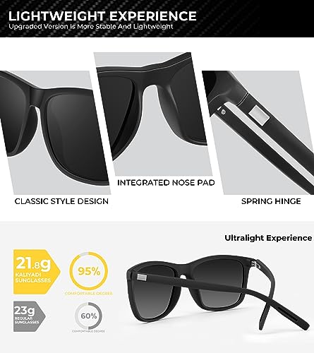 KALIYADI Sunglasses-Men Mens-Sunglasses Polarized Sunglasses: UV Protection Unisex for Driving Fishing Lightweight Classic3