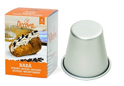 3 Formine In Alluminio Per Babà - 7x8 Cm, Argento, Per Dolci E Pasticceria - Foto 8