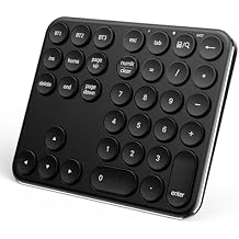 iClever Bluetooth Number Pad, Multi-Device Wireless Numeric Keypad, USB-C Rechargeable, 35 Keys Portable Numpad for Data Entry, Financial Accounting, Compatible with Laptop, Mac, iMac, Tablet, PC