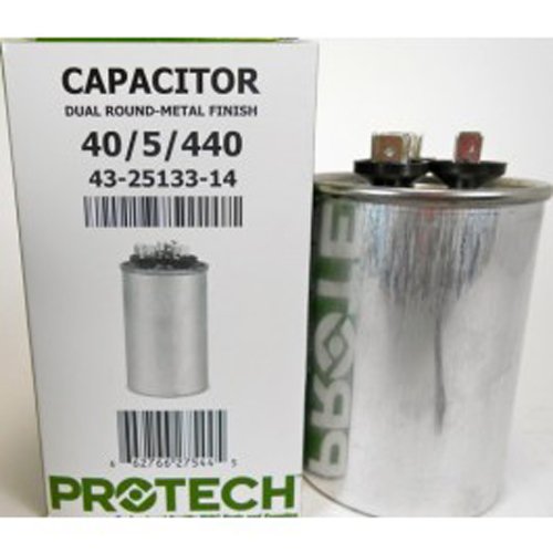 43-25133-14 -Ruud OEM Round Replacement Dual Run Capacitor 40 + 5 UF/MFD 440 Volt
