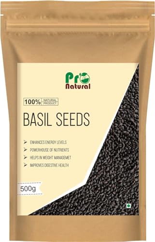 Pronatural 500gms Raw Basil/Sabja/Tukmaria/Bapji Seeds for Weight Management Low calories, High Fiber & Omega 3 & powerhouse of Nutrients (B0CBSXMHJF) Amazon Price History, Amazon Price Tracker