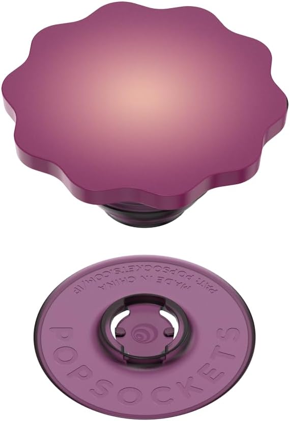 ​​​​PopSockets Phone Grip with Expanding Kickstand, Adhesive Grip - Molded Flower Red Wine Translucent