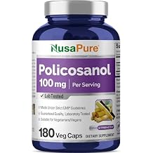 NusaPure Policosanol 100 ملغ 180 كبسولة نباتية، غير معدلة وراثيا