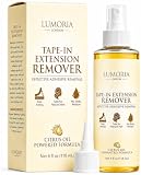 Tape in Extension Remover Spray, Fast Acting Wig Glue Remover & Adhesive Residue Hair Glue Remover, Lace Wigs, Hairpieces & Double Sided Extension Tape in Remover, Gentle on Skin, 4oz/118ml