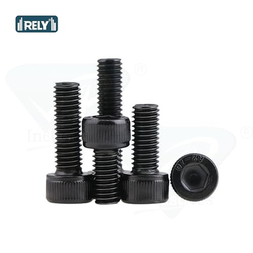 Image of Rely VP INDUSTRIES (Pcs-25) M6 X 20 mm Allen Socket Head Cap Screw Bolt - High Tensile 10.9 Grade | Allen Socket Head Screw Alloy Steel Black