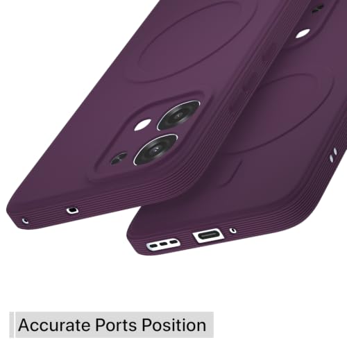 Image of Pikkme Back Cover for Oppo F31 5G / Oppo F33 5G Soft Matte Silicone | Slim Fit | Mag-Safe Design (Mag-Safe Not Support) Camera Protection Bumper Case (Purple)