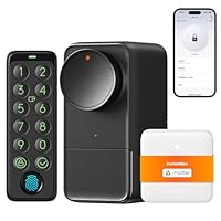 SwitchBot WiFi Smart Lock Pro con Tastiera Touchscreen, Serratura di Impronte Digitali, Chiusura...