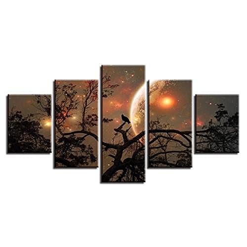 Impression HD modulaire Crowless Moon tableau decoration art