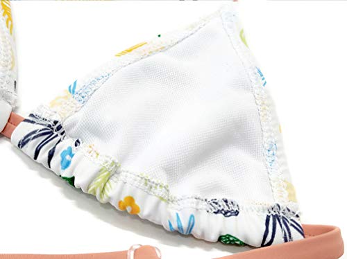 Image of SHEKINI Girls Swimwear Halter Triangle Bikini Set Ruffled Hawaii Beach Sport Two Piece Swimsuits