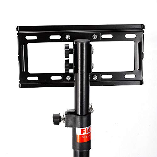 LCD Flat Panel TV Tripod, Portable TV Stand Monitor Mount Fits LCD LED Flat Screen TV Sizes 18-32 inch, Adjustable Height Pole, Supports up to 15kg,Black - Thumbnail 5