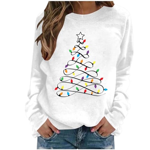 Weihnachtspullover Damen Lustig Weihnachten Pullover Oversized Xmas...