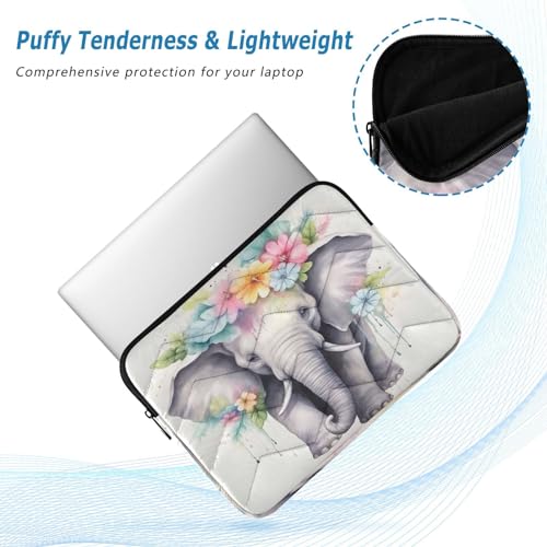 Funda para portátil Floral Elephant para 13-14 pulgadas miniatura 5