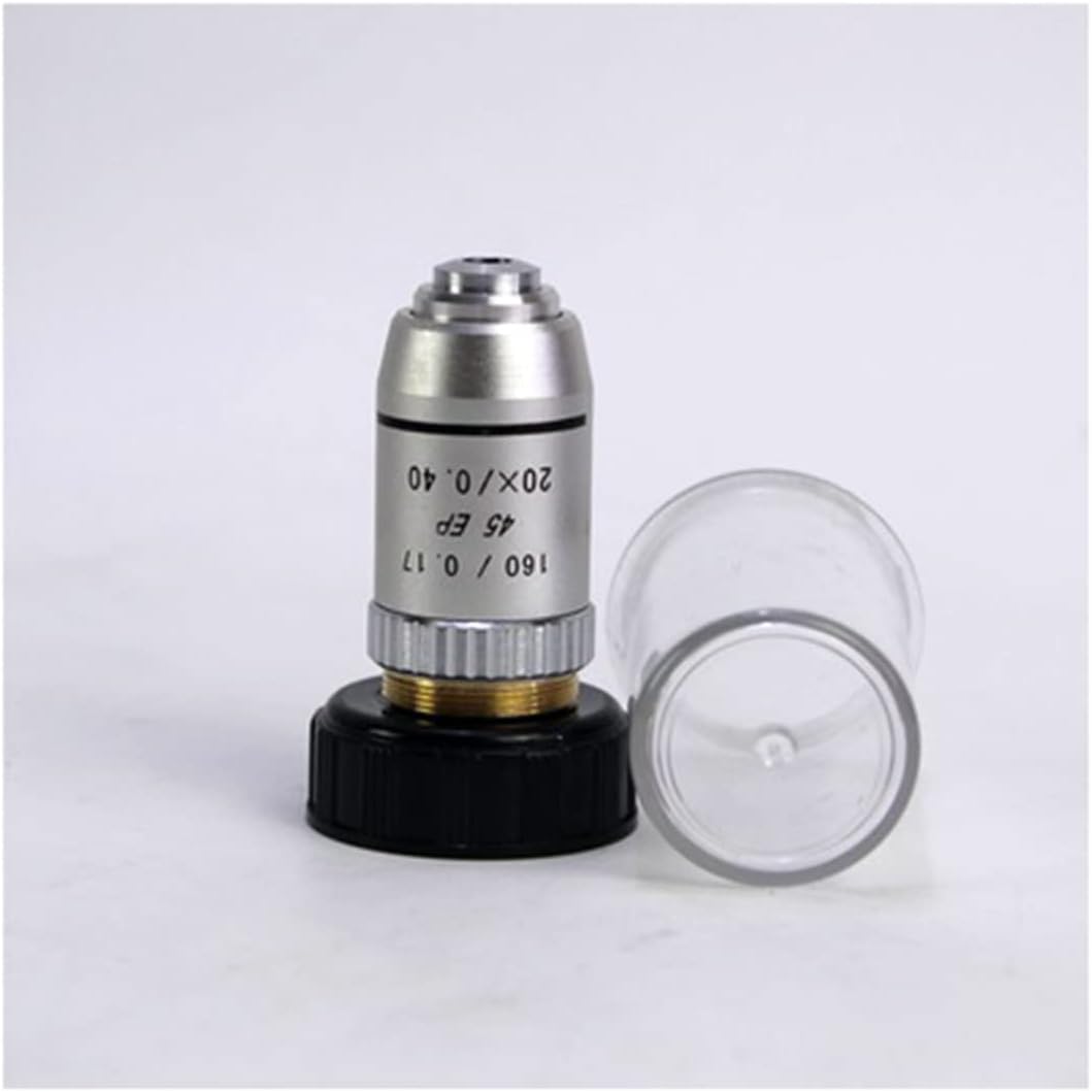 Lab Microscope Accessories Semi Plan Achromatic Objective Lens 4X 10X 40X 60X 100X 160/0.17 for EP Microscope Objectives Lens(20X)