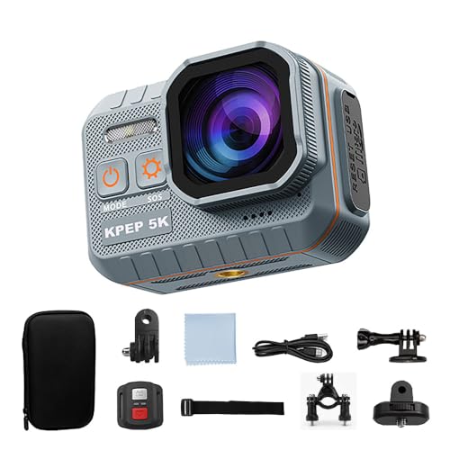 Image of KPEP 5K Action Camera, 50MP 5K30FPS, IP68 Waterproof to 30M No Case Needed