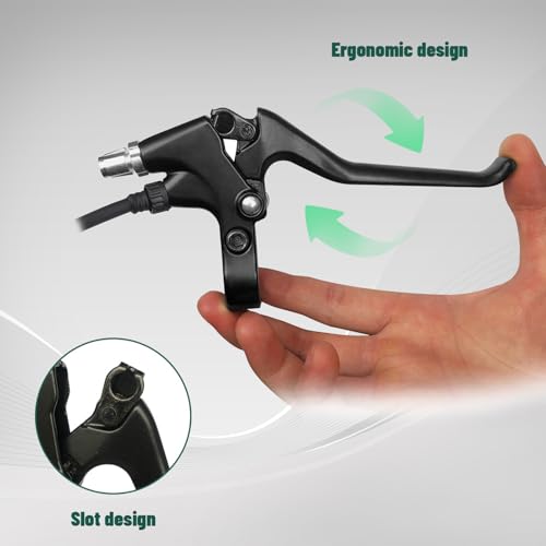 1 Pair 2 Wires Bike Brake Levers, 5.6 FT Durable Left & Right E Bike Bicycle Electric Brake Lever Accessories for 22.5mm Handlebar Mountain Bike, Road Bike - Thumbnail 5
